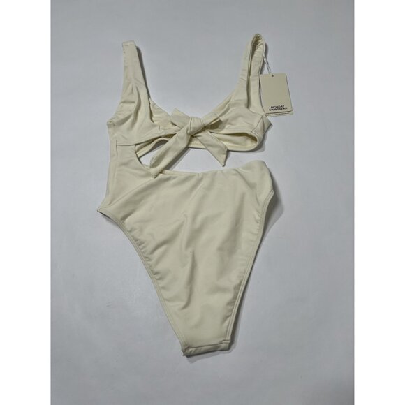 MONDAY Swimwear St. Barth's One Piece Swimsuit in Ivory - Picture 4 of 5